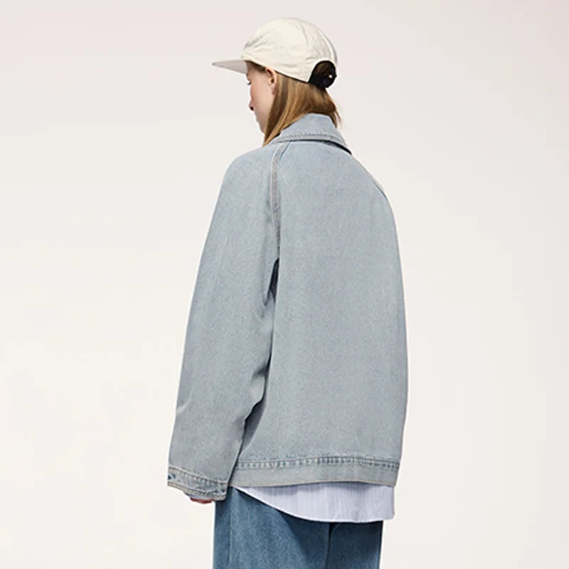 Unisex Vintage Distressed Denim Jacket