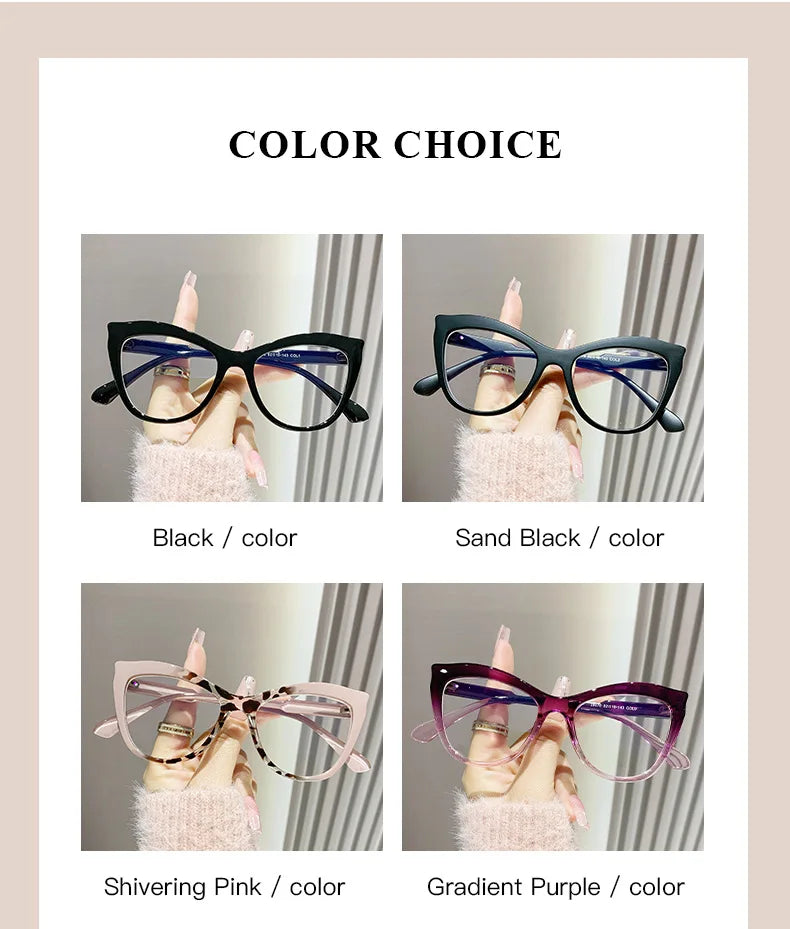 Fashion Cat Eye Glasses - Women's Anti Blue Light Computer Eyewear