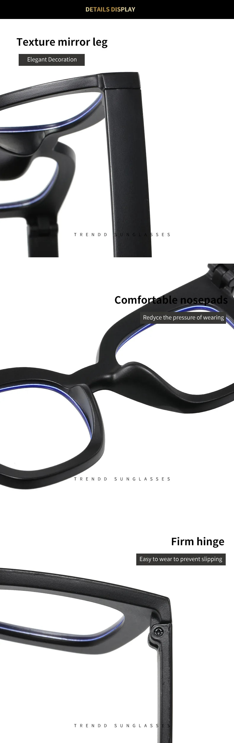 Square Frame Anti Blue Light Glasses - Transparent Computer Eyewear for Women & Men