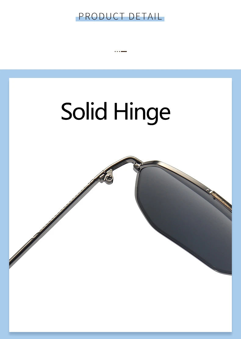 Men's Metal Frame Mirror Sunglasses UV400