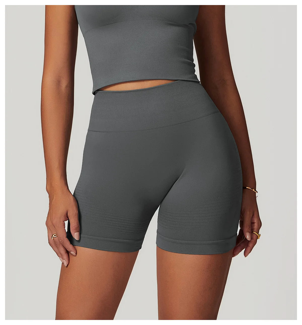 Seamless High Waist Gym Shorts - Push Up Yoga Cycling Shorts