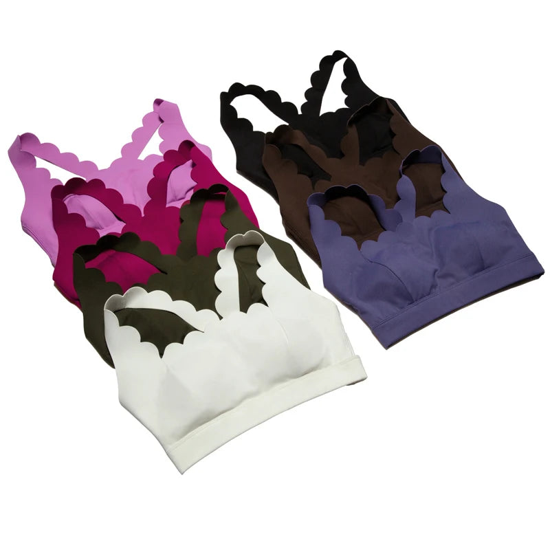 Women's Buttery Soft Fitness Yoga Bra Square Neckline Gym Crop Back Sports Vest