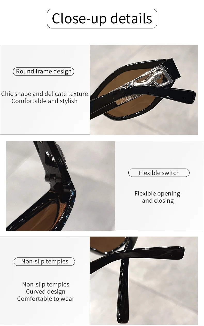 Unisex Small Oval Frame Sunglasses UV400