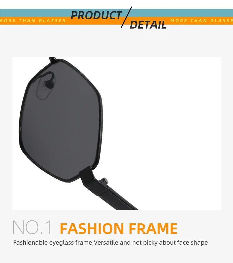 Polygonal Sunglasses - Retro Metal Frame UV400 Protection for Men & Women