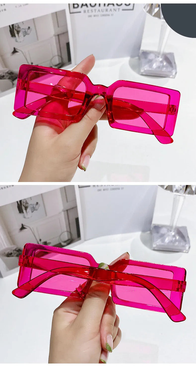 Women's Rectangular Sunglasses - Small Frame Beach Eyewear UV400
