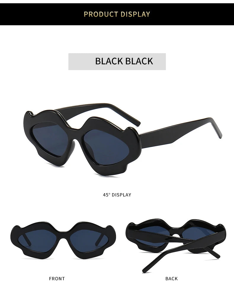 Women's Vintage Flower Irregular Shape Gradient Sunglasses