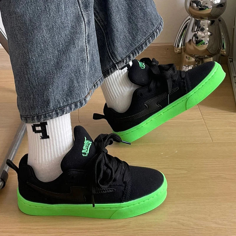 Men's Casual Design Sneakers Sports Shoes Platform Canvas Sneakers