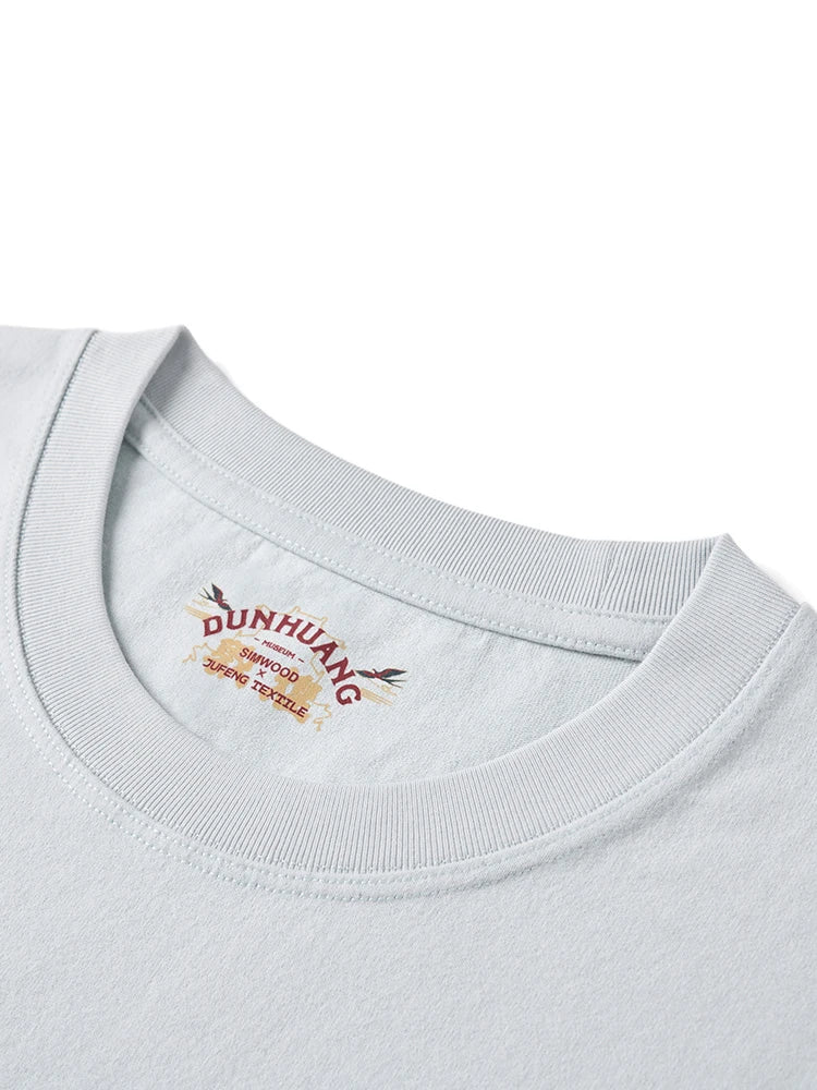 Dunhuang Museum Oversize Cotton T-Shirt - Premium 270gsm Brushed Fabric