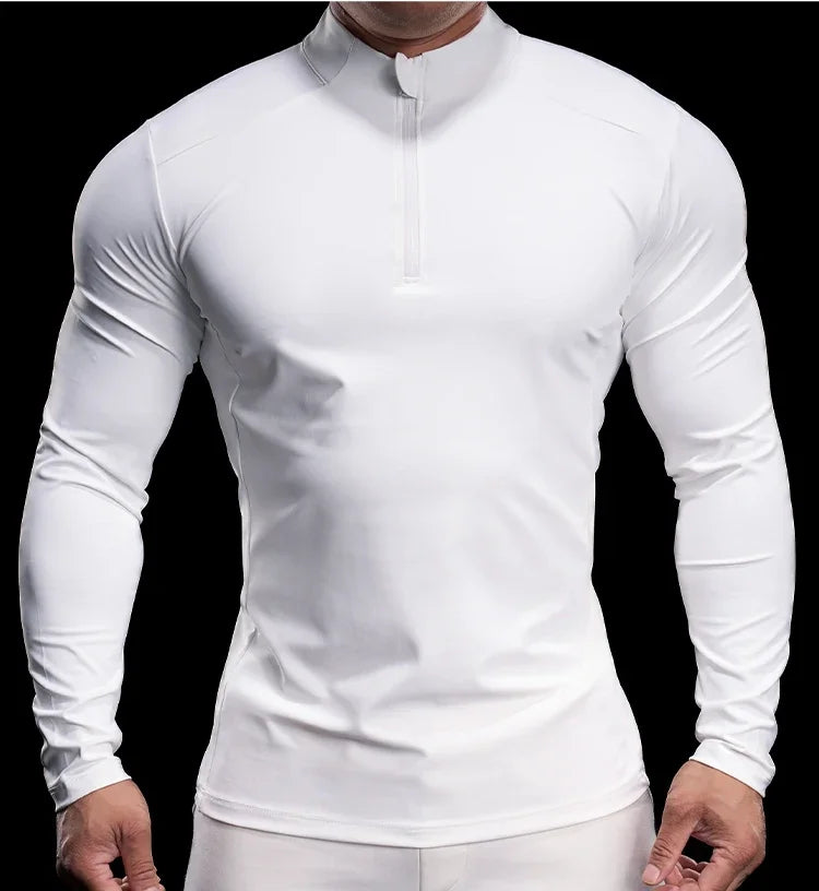 Men's Compression Long Sleeve Workout Gym Running Quick Dry Comfort Sports Bodybuilding Training T-Shirt