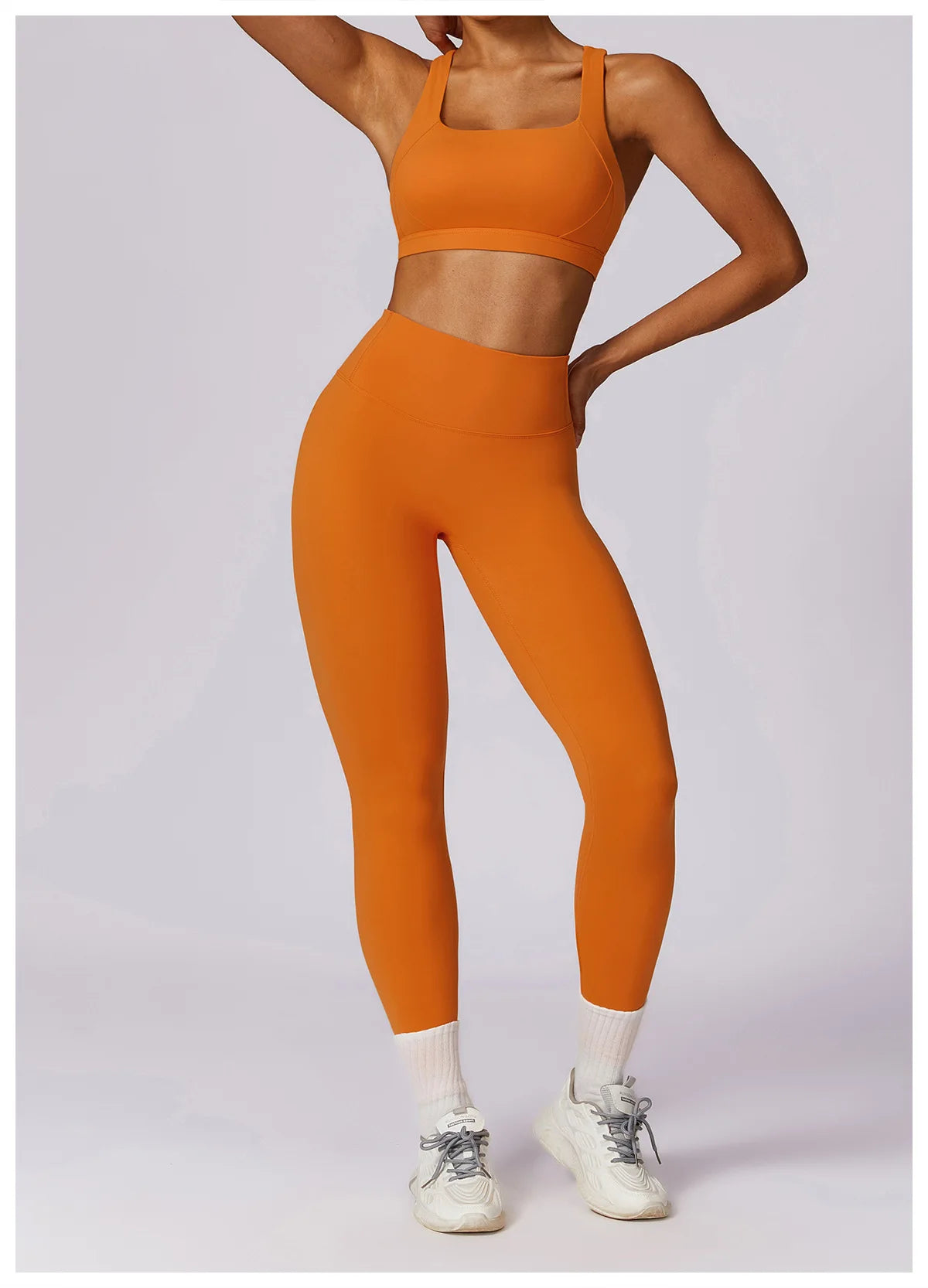 Women's 2Pcs Sports Fitness Tracksuit Workout Sportswear Quick-Drying Yoga Gym Yoga Set
