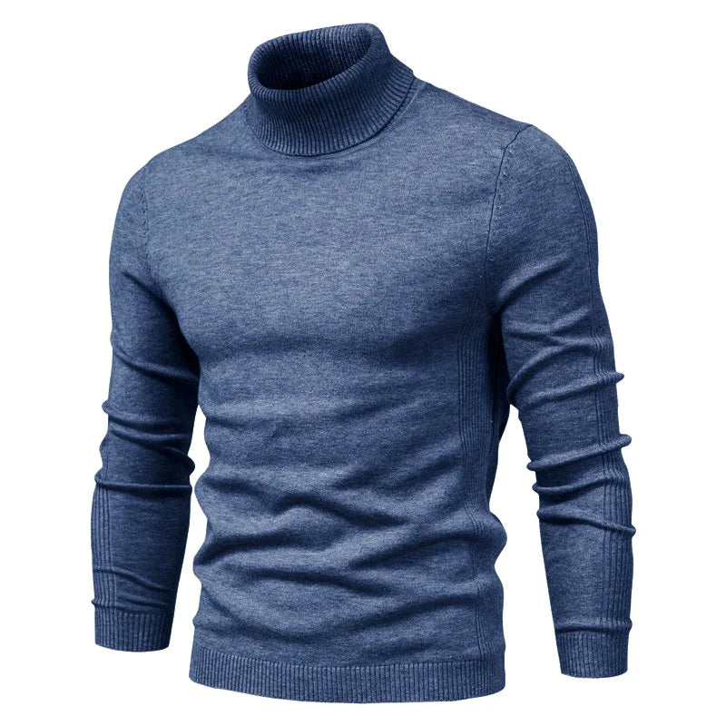Men's Sweaters Casual Thick Pullover Slim Fit Turtleneck Sweater