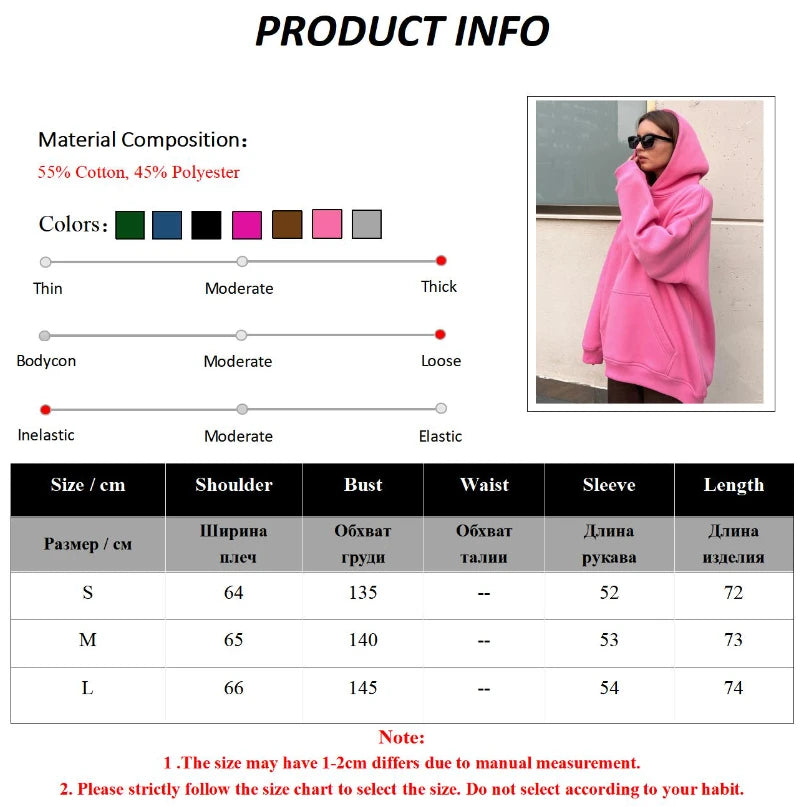 Women's Oversized Fleece Pullover Hoodie
