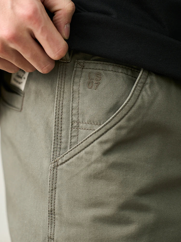 Cotton Chinos Pants - Loose Straight Casual Trousers for Men