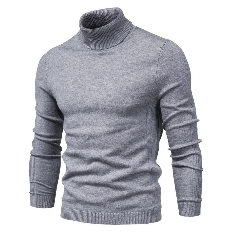 Men's Sweaters Casual Thick Pullover Slim Fit Turtleneck Sweater