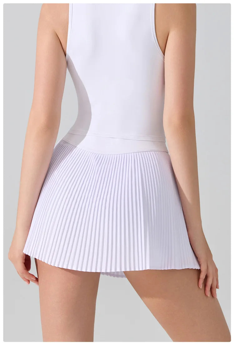 Women's Tennis Skirt with Pockets - 2-in-1 Athletic Skort for Sports