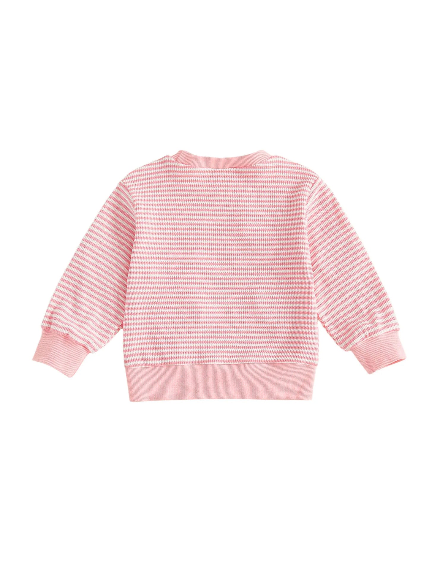 Toddler Girls Valentine's Day Sweatshirt with Heart Embroidery (0-4Y)