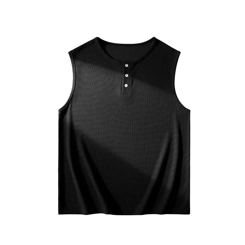 Men's Summer Casual Round -Neck Sleeveless Loose Tank Top Vest