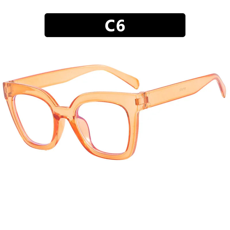 Square Frame Anti Blue Light Glasses - Transparent Computer Eyewear for Women & Men