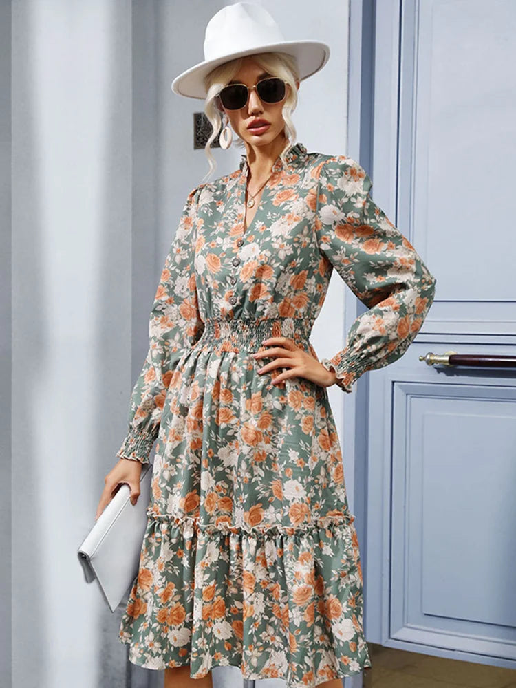 Women's Elegant V-neck Dress