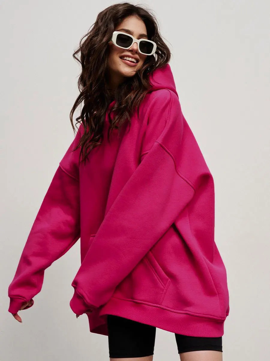 Women's Oversized Fleece Pullover Hoodie