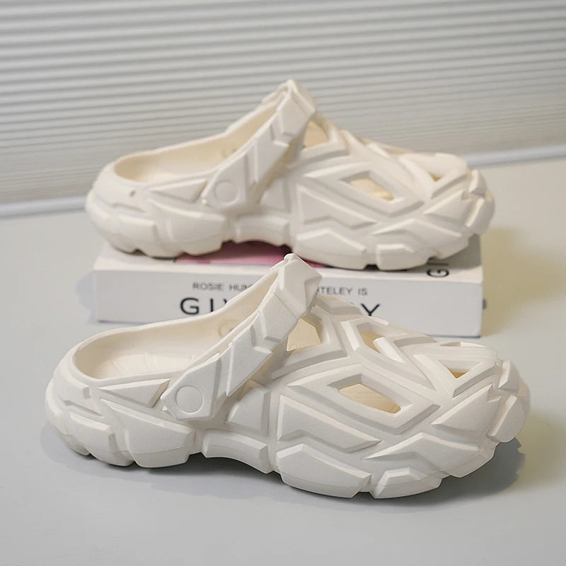 Men's Summer Slippers Platform Clogs Beach Slippers Flip Flop Casual Slides