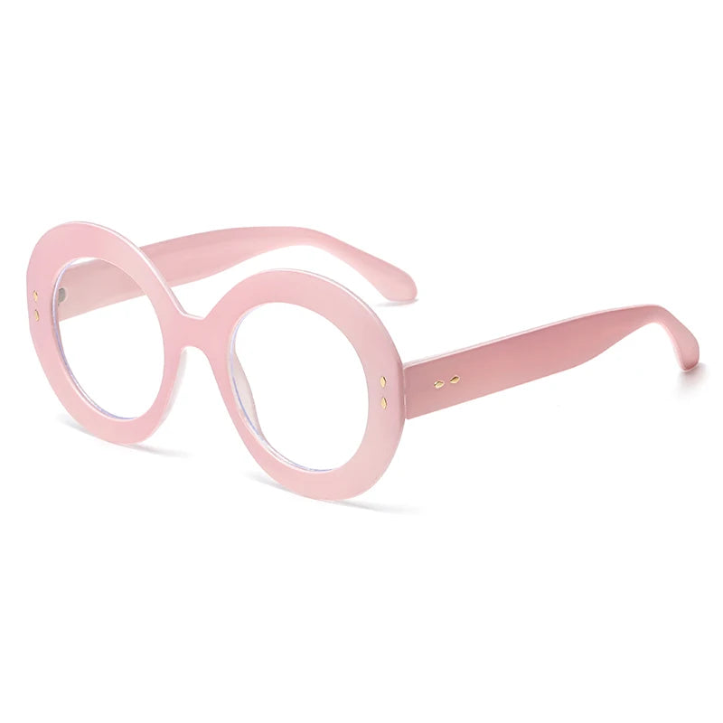 Vintage Oval Fashion Glasses Frame - Women's Retro Anti-Blue Light Eyewear Optical Frames