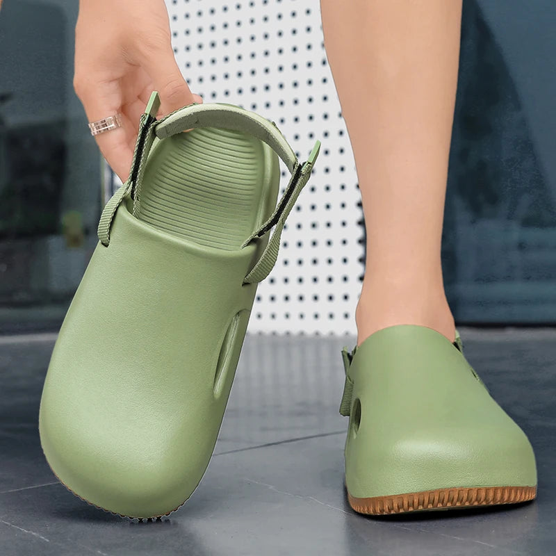 Men's Summer Slippers Platform Sandals Clogs Quick Dry Non-Slip Indoor Slides