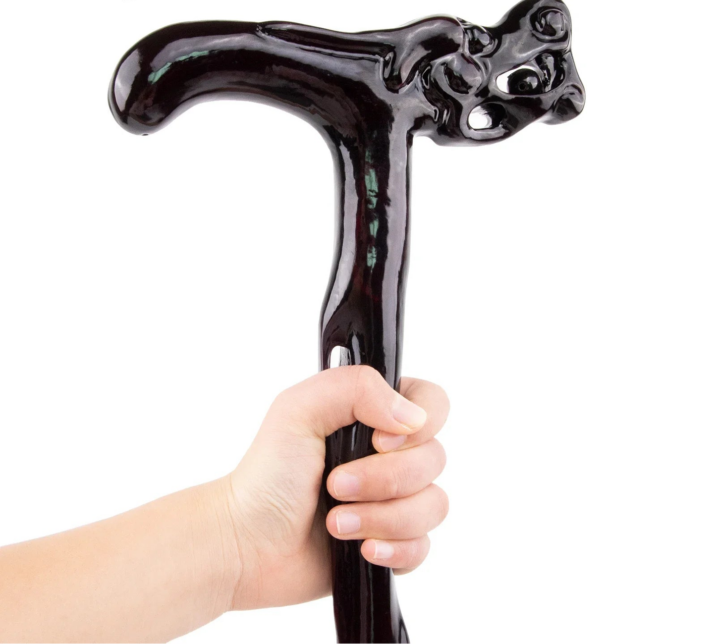 Dragon Bite Ball Wooden Walking Stick - Decorative Fantasy Cane 88cm