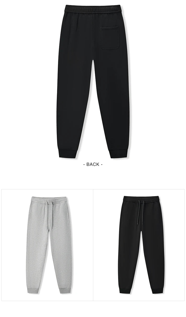Men's Thermal Fleece Lined Jogger Pants - Antibacterial Loose Fit Winter Sweatpants