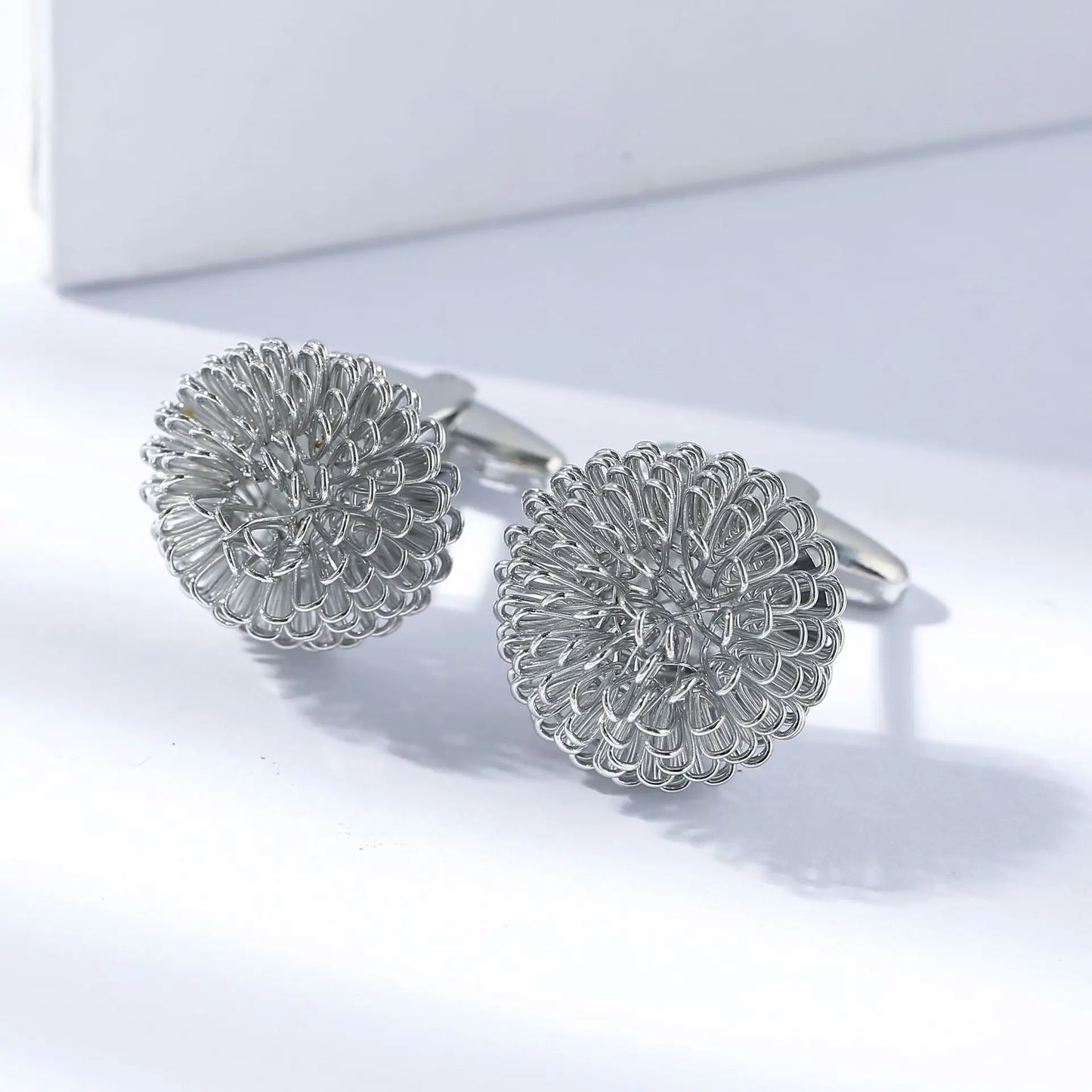 Premium Flower Cufflinks for Men - Round Wedding Shirt Accessories