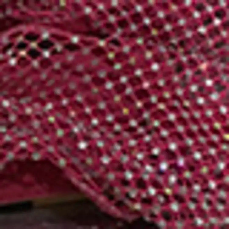 Women's Water Rhinestone Mesh with Hollow Round Open Toe Sandals