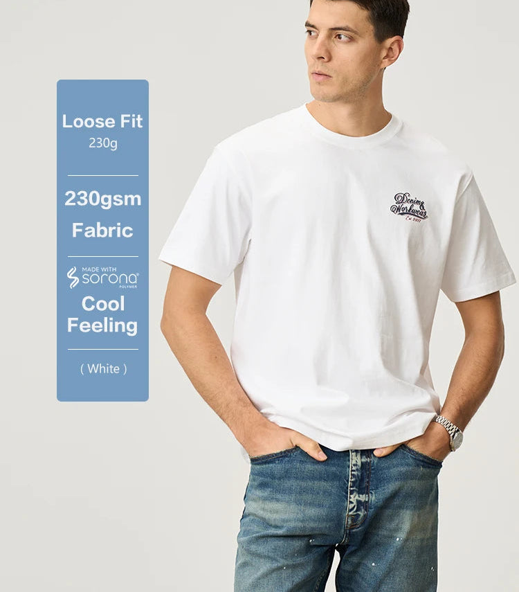 Men's Oversized Cool-Touch T-Shirt with Letter Print
