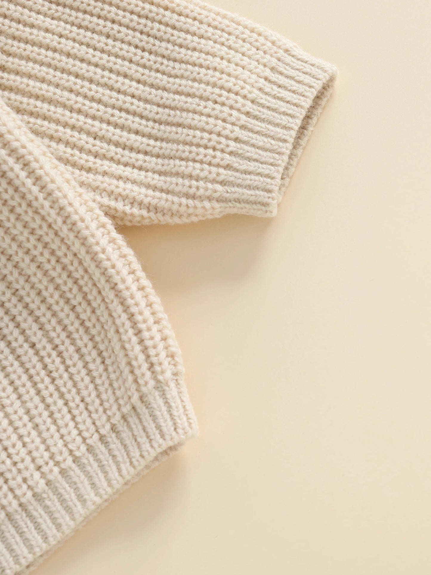 Baby Fall Sweater - Bow Pumpkin Embroidery Round Neck Knit Pullover