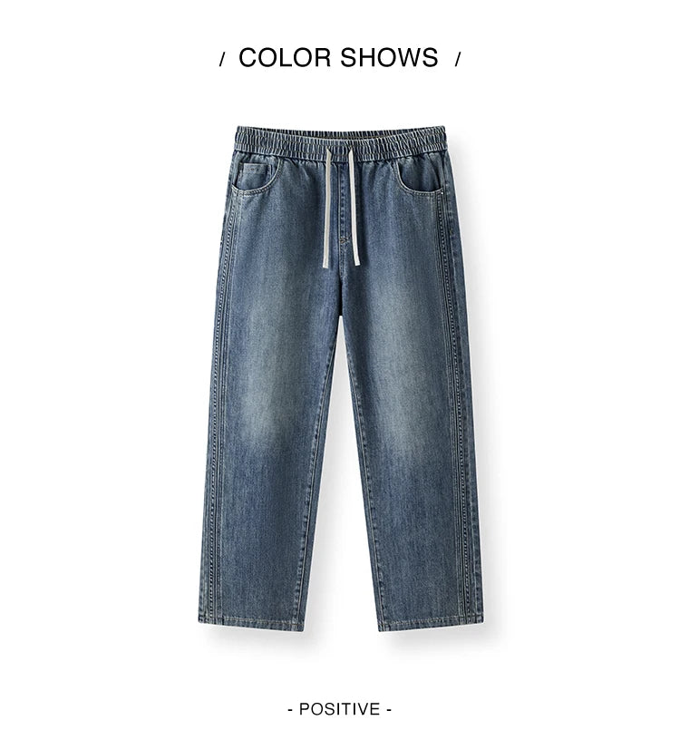 Retro Loose Straight Leg Jeans - Versatile Autumn Long Pants