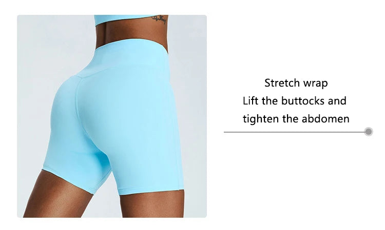 Women's Seamless Buttock Lift Sports Shorts  Running Scrunch Workout Yoga High Waist Gym Shorts