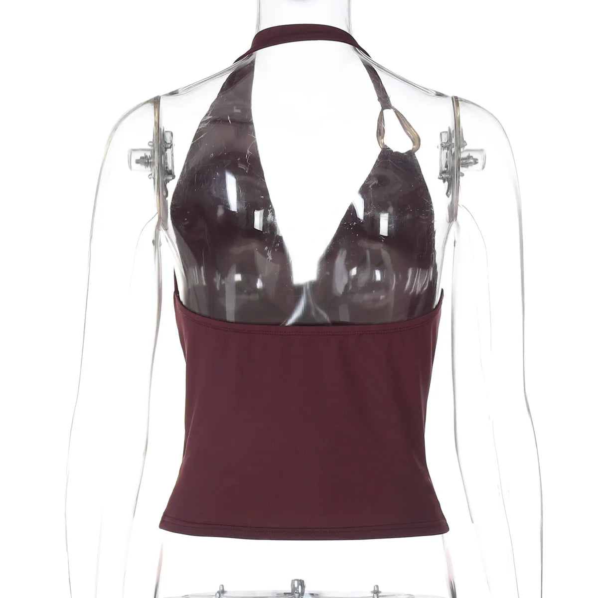 Women's Draped Halter Crop Top