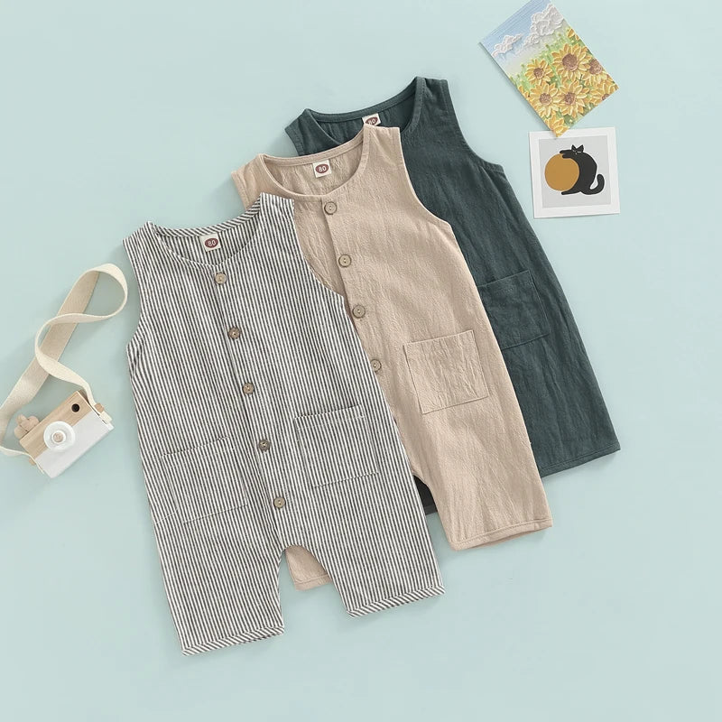 Toddler Baby Summer Romper with Pockets (0-24M)