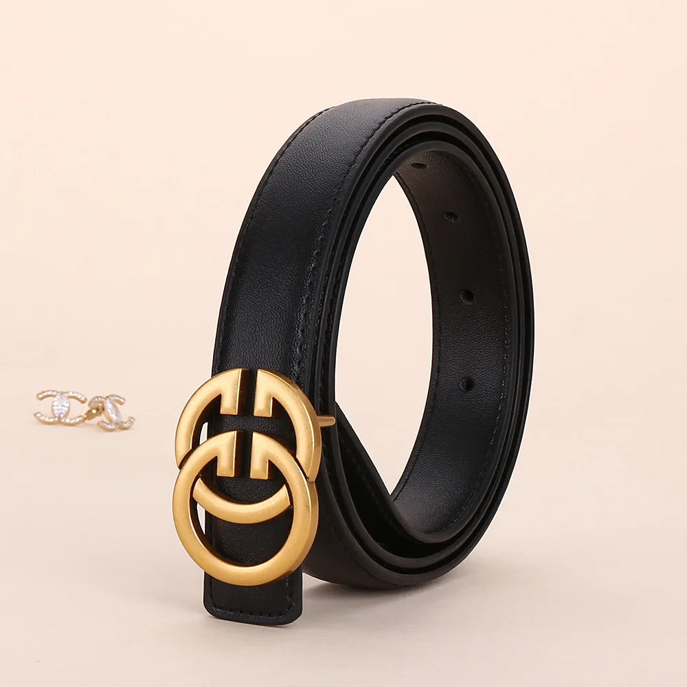Women's Alloy Letter Button Head Belt