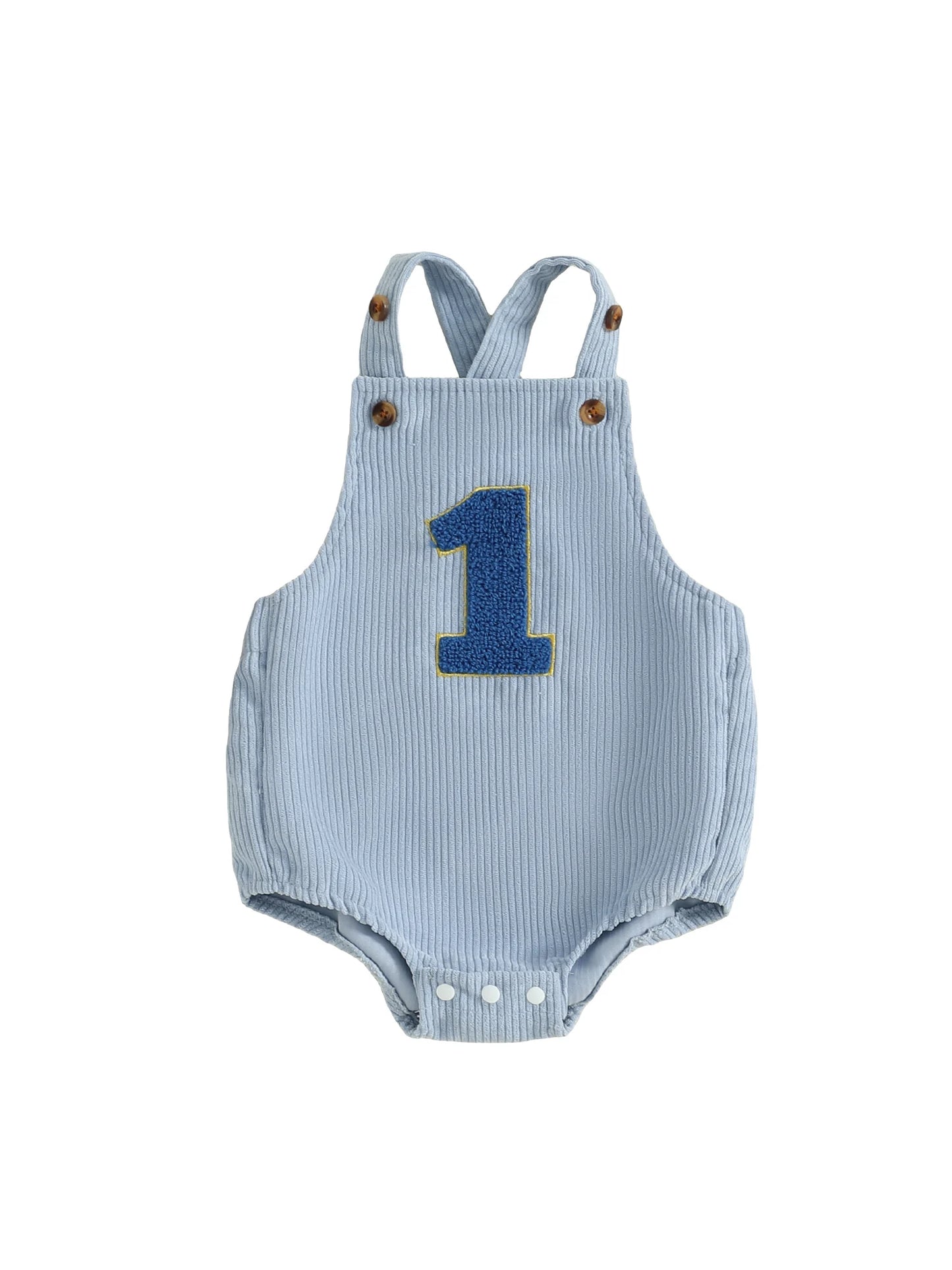 Baby Birthday Romper - Number Print Sleeveless Jumpsuit for Boys & Girls (0-18M)