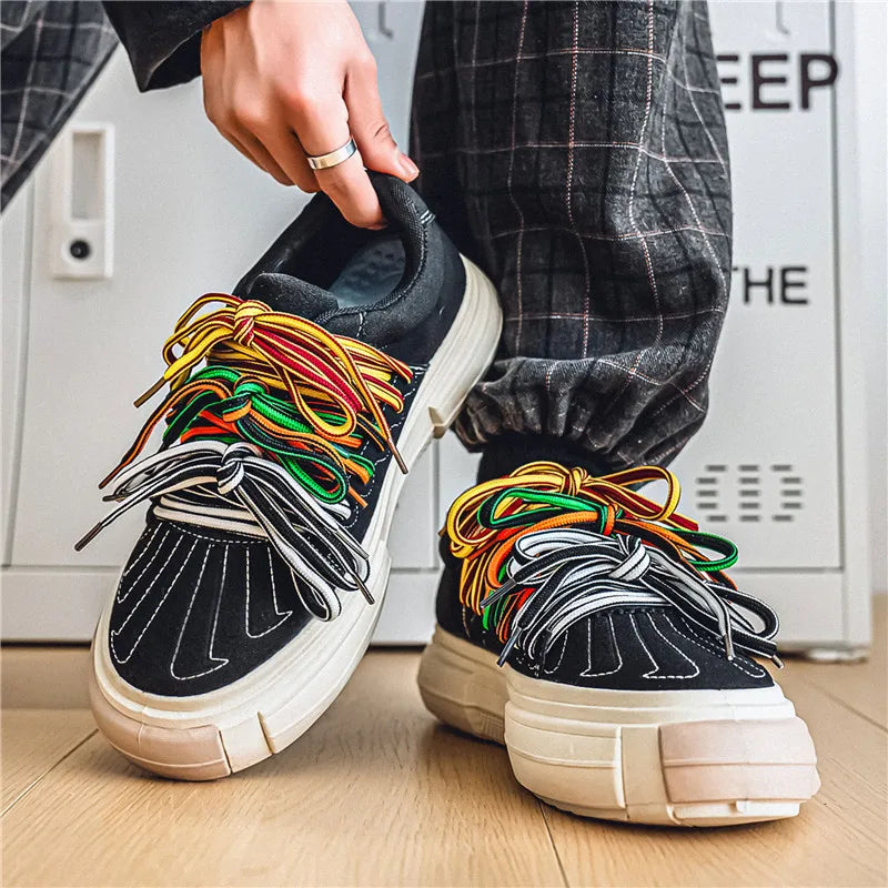 Men's Casual strap Design Skateboard Trainers Sneakers