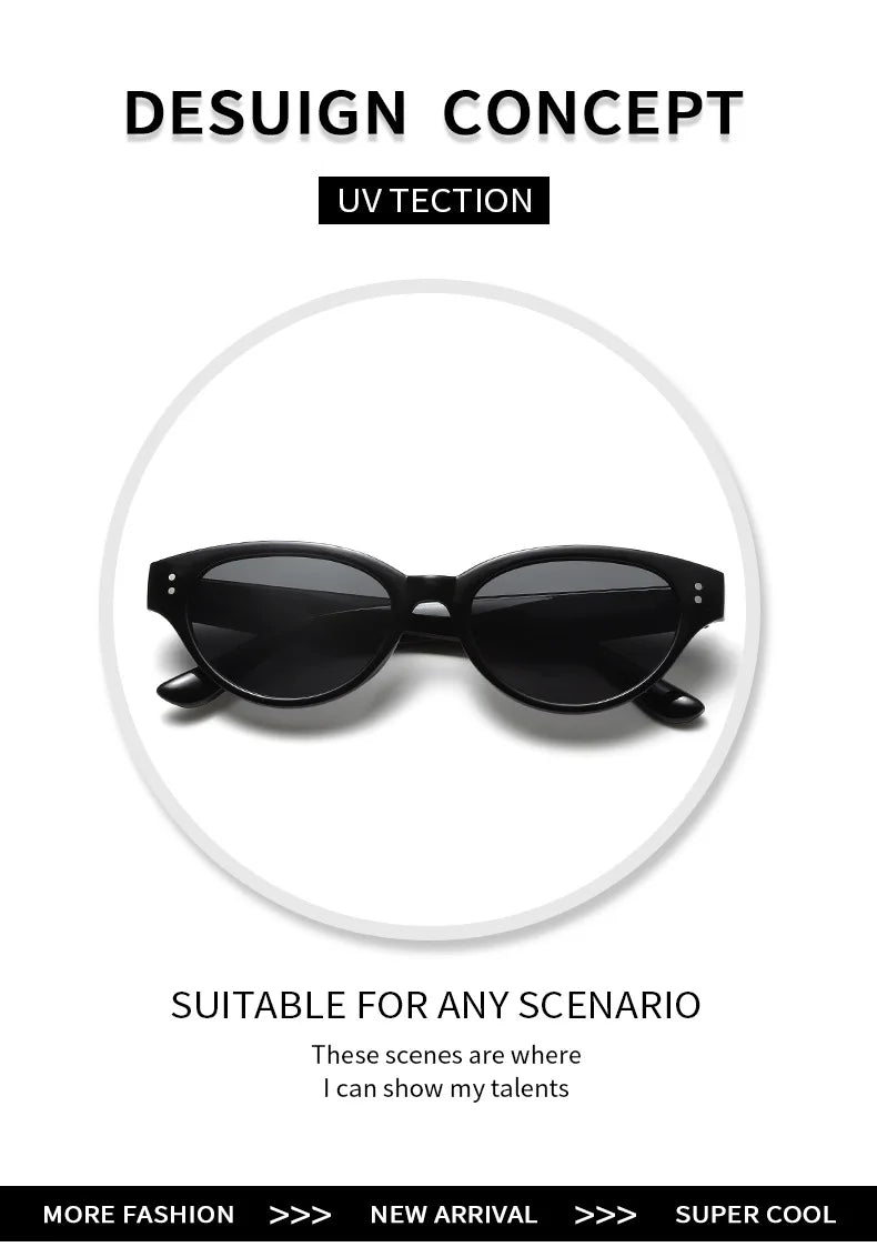 Small Square Sunglasses - Trendy Vintage Hip Hop Eyewear UV400 for Women & Men