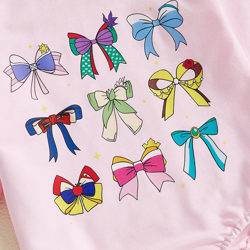 Lovely Baby Spring Romper - Long Sleeve Bowknot Print Sweatshirt Jumpsuit (0-18M)