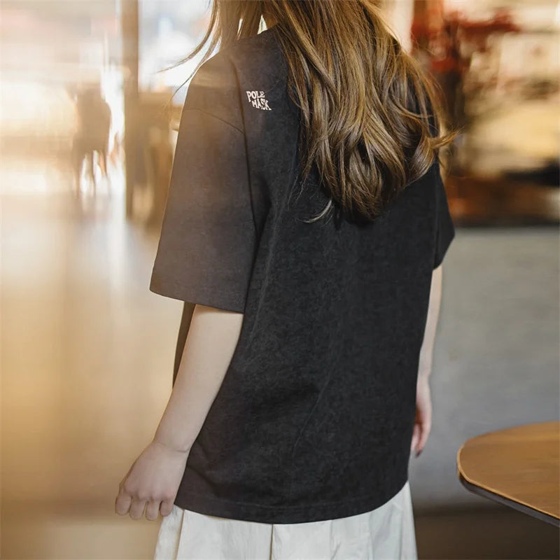 Women's Retro Thunderbird Print T-Shirt - Heavyweight Embroidered Tee