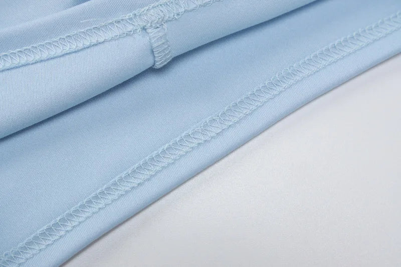 Women's Strapless Solid Crop Top and Skirt 2 Piece Set Outfit Co-Ord Sets Matching Set