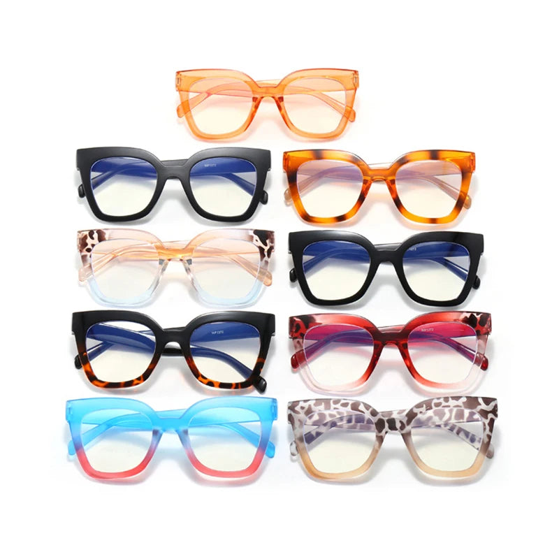 Square Frame Anti Blue Light Glasses - Transparent Computer Eyewear for Women & Men