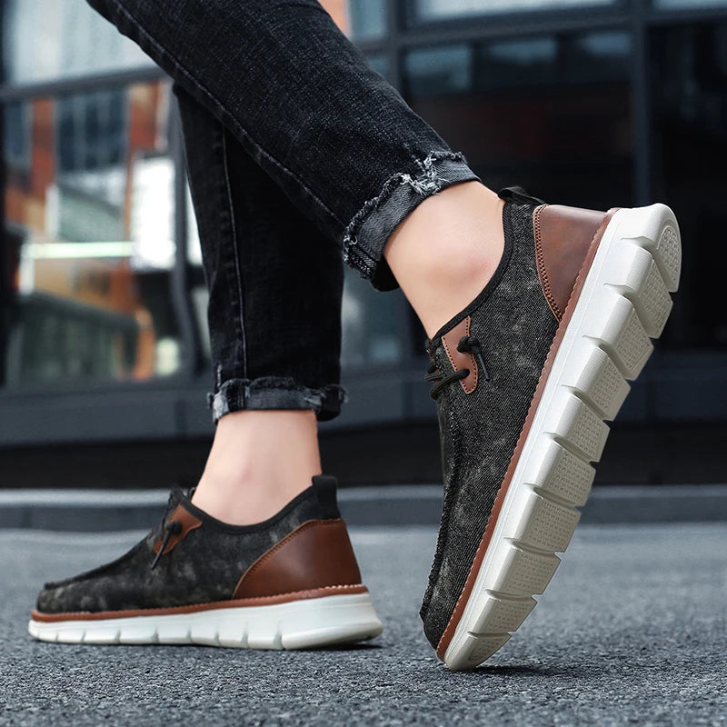 Men's Casual Slip-on Canvas Flat Loafer Shoes