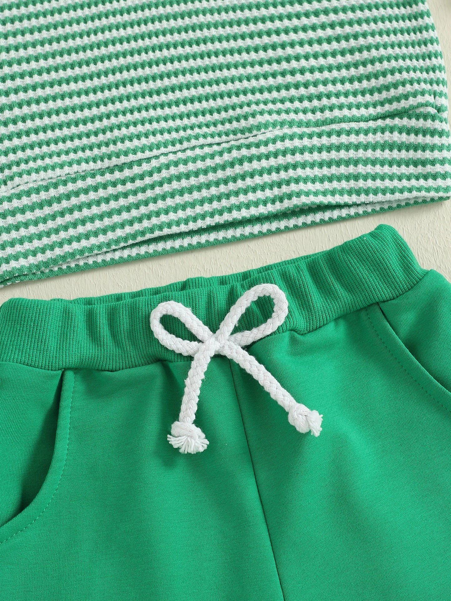 Infant Baby Boys Fall Winter Clothes Set - Long Sleeve Truck Embroidery Striped Top & Elastic Waist Pants