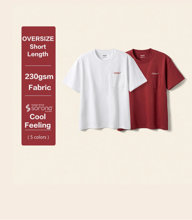 Men's Short Length Super Loose Cotton T-Shirt with Letter Print
