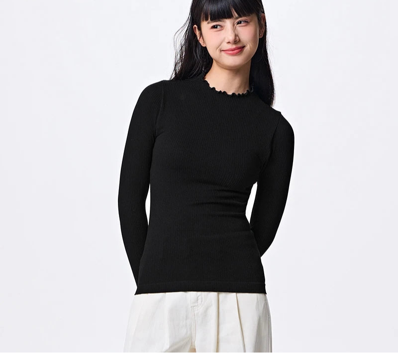 Women's Seamless Thermal Base Top - Half Turtleneck Slim Fit Undershirt