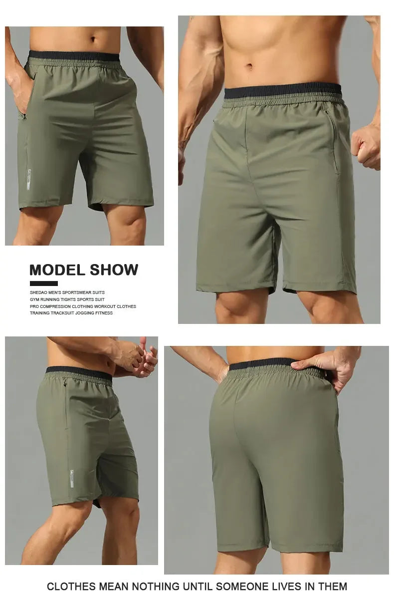 Men's Summer Running Gym Sportswear Training Sports Fitness Wear Quick Dry Shorts